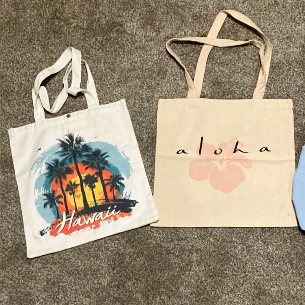 “Aloha” & “Life is Good” Tote Bags (2 Total)